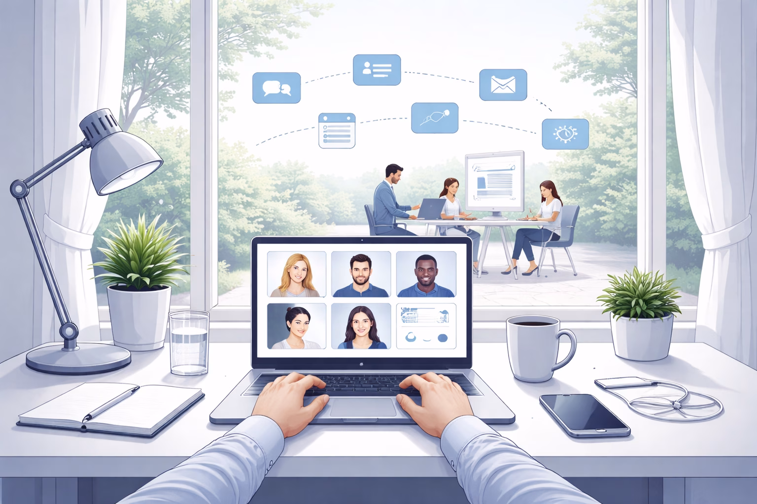 Hybride Zusammenarbeit